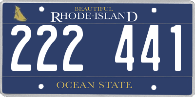 RI license plate 222441