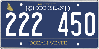 RI license plate 222450