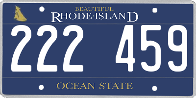 RI license plate 222459