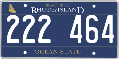 RI license plate 222464