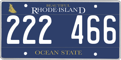 RI license plate 222466