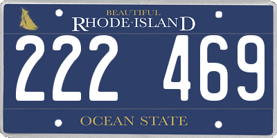 RI license plate 222469
