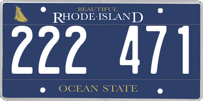 RI license plate 222471