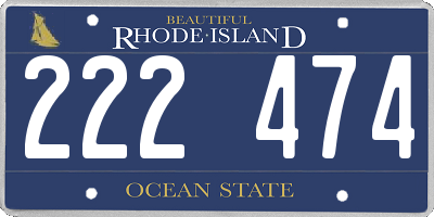 RI license plate 222474