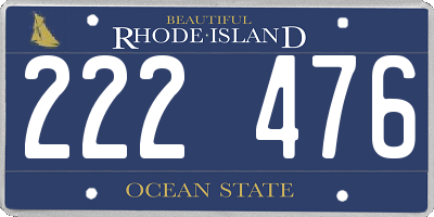 RI license plate 222476
