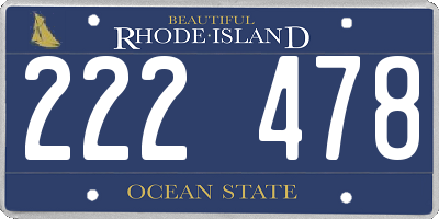 RI license plate 222478