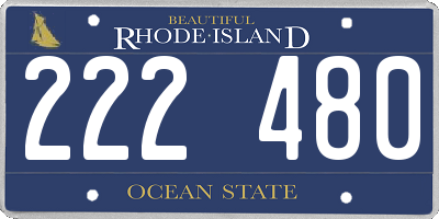 RI license plate 222480
