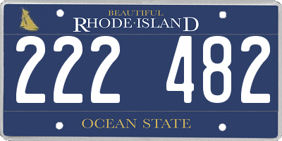 RI license plate 222482