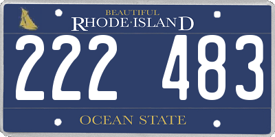 RI license plate 222483