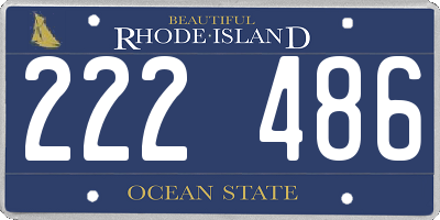 RI license plate 222486