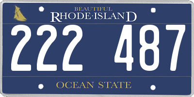RI license plate 222487