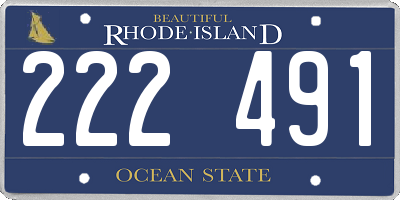RI license plate 222491