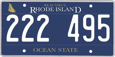 RI license plate 222495