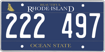 RI license plate 222497