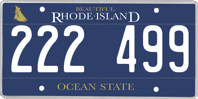 RI license plate 222499