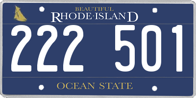 RI license plate 222501
