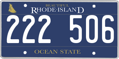 RI license plate 222506