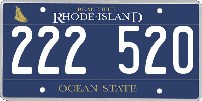 RI license plate 222520