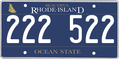 RI license plate 222522