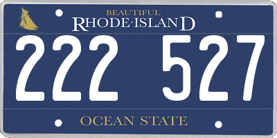 RI license plate 222527