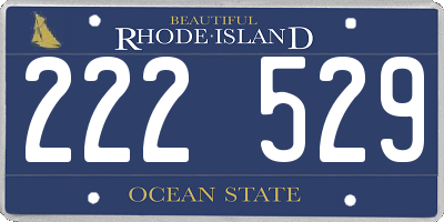RI license plate 222529