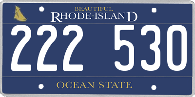 RI license plate 222530