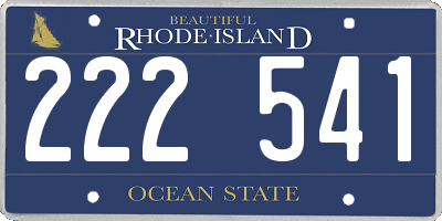 RI license plate 222541