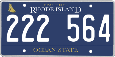 RI license plate 222564