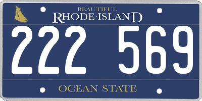 RI license plate 222569