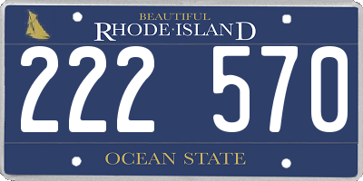 RI license plate 222570