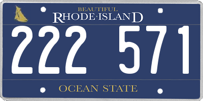 RI license plate 222571