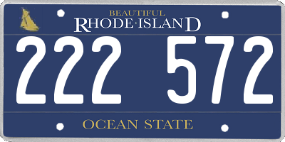 RI license plate 222572
