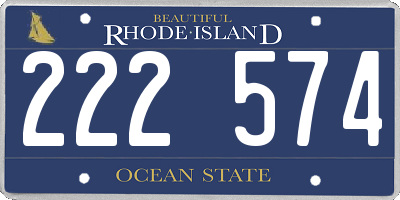 RI license plate 222574
