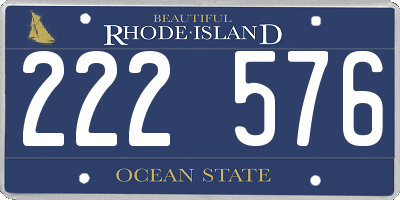 RI license plate 222576