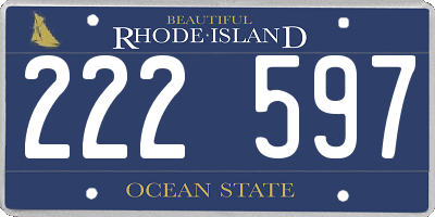 RI license plate 222597