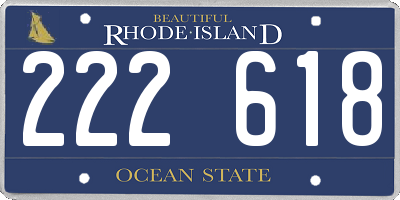 RI license plate 222618