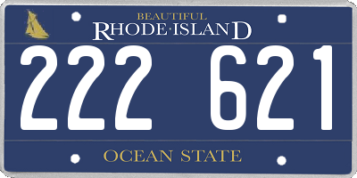 RI license plate 222621