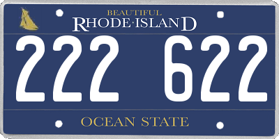 RI license plate 222622