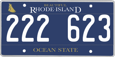 RI license plate 222623