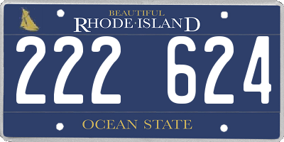 RI license plate 222624