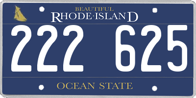 RI license plate 222625
