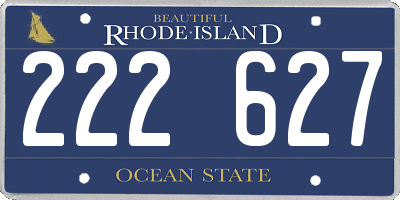 RI license plate 222627