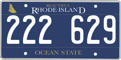 RI license plate 222629