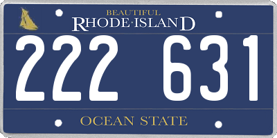 RI license plate 222631