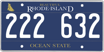 RI license plate 222632