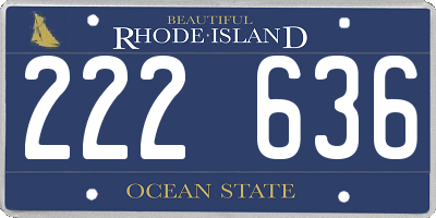 RI license plate 222636