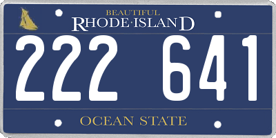 RI license plate 222641