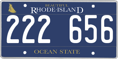 RI license plate 222656