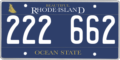 RI license plate 222662
