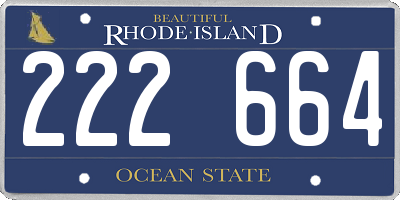 RI license plate 222664